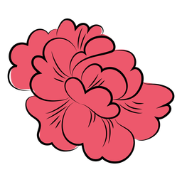 Pétalas de flores rosa planas Transparent PNG