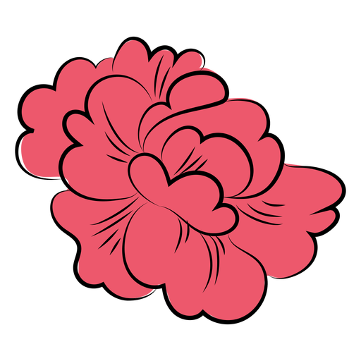 Pétalas de flores rosa planas Desenho PNG