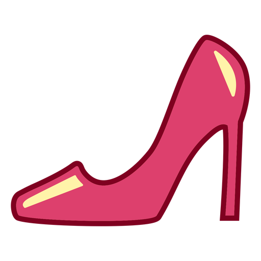 Pink heel flat PNG Design