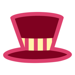 Cartola rosa plana Desenho PNG