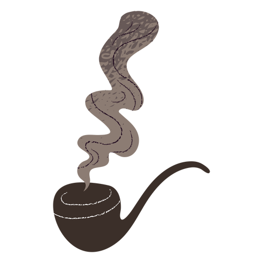 Pipe smoke textured PNG Design