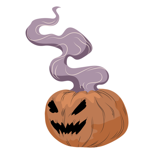 Pumpkin smoke illustration