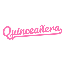 Quinceanera rosa Schriftzug PNG-Design