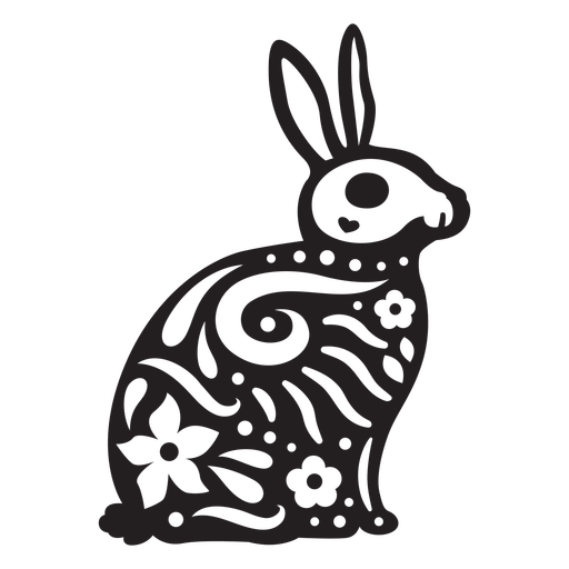 Kaninchenschädel ausgeschnitten PNG-Design