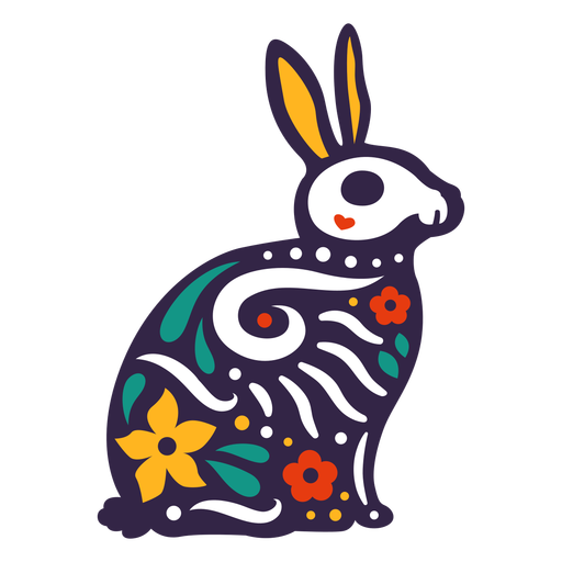 Otomi de cráneo de conejo Diseño PNG