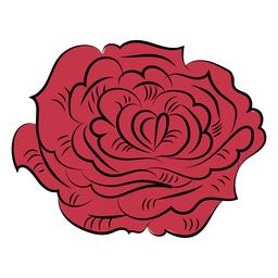 Dibujado a mano naturaleza de pétalos de rosa Diseño PNG