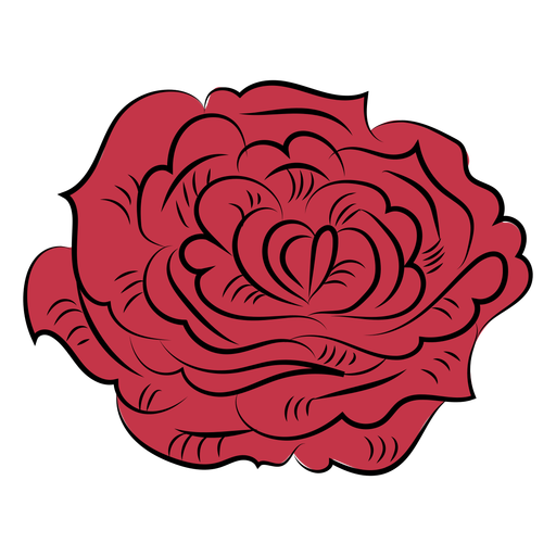 Rosenblätter Natur Hand gezeichnet PNG-Design