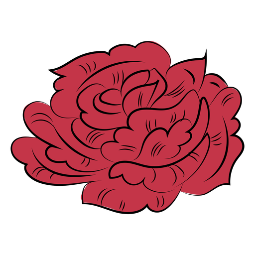 Dibujado a mano rosa naturaleza simple Diseño PNG