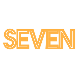 Seven cake topper PNG Design