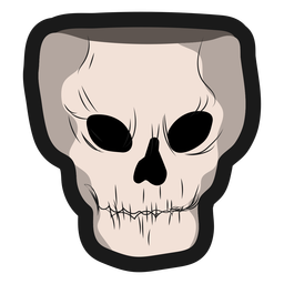 Design PNG E SVG De Crânio De Halloween Assustador Para Camisetas