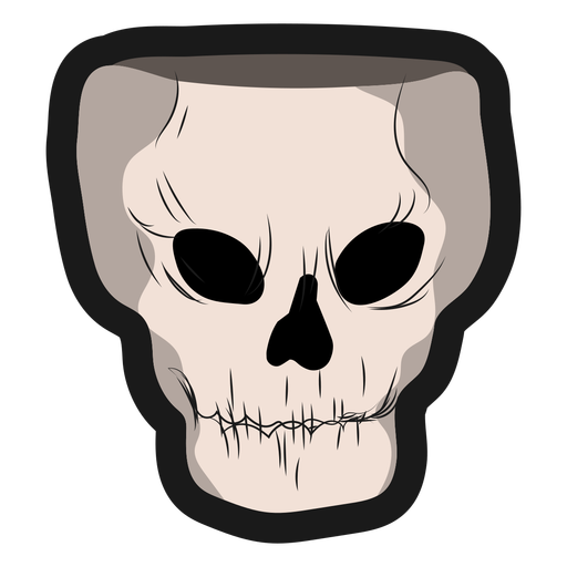 Skull halloween sticker PNG Design