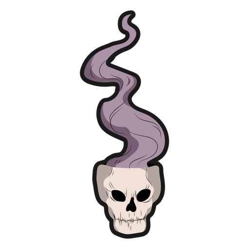 Skull with smoke sticker