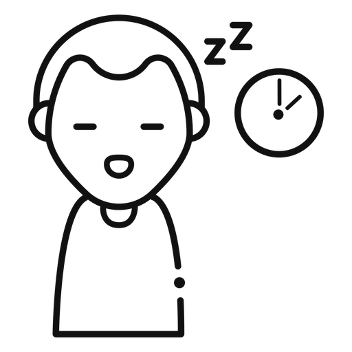 Sleepy man icon PNG Design