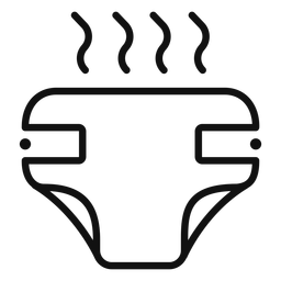 Ícone de fralda fedorenta Desenho PNG