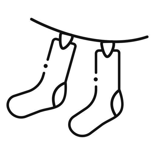 Icono de calcetines colgantes