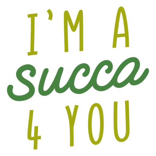 Succa 4 you lettering PNG Design