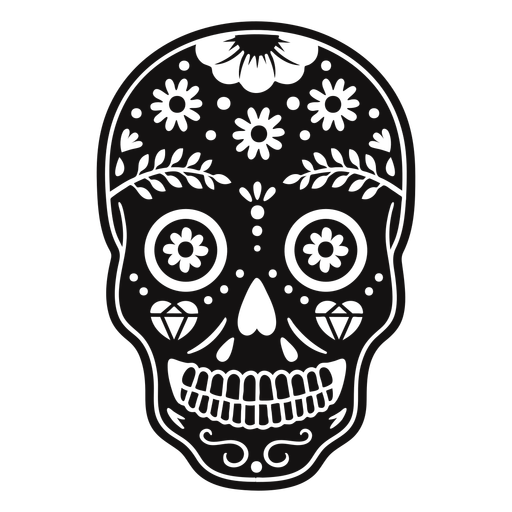 Sugar skull cut out - Transparent PNG & SVG vector file