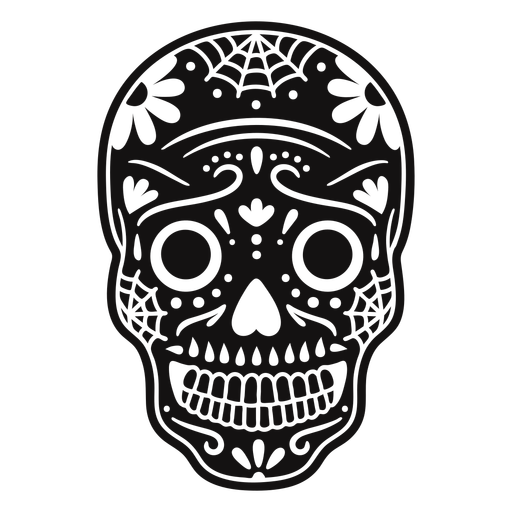 Sugar skull spiderweb cut out - Transparent PNG & SVG vector file