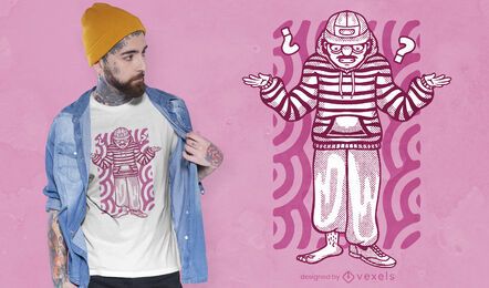 Diseño de camiseta hombre confundido