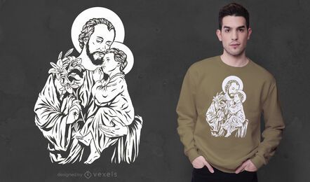 Joseph and jesus t-shirt design Joseph and jesus t-shirt design