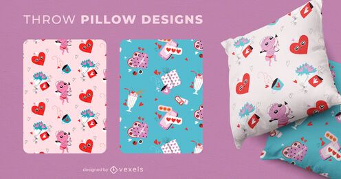 Valentine's day throw pillow designs