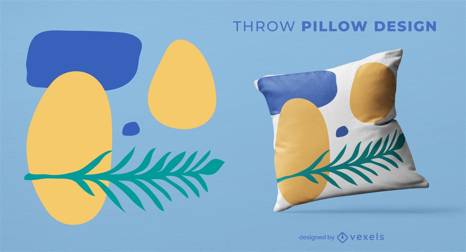 Artistic organic throw pillow design