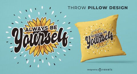 Be yourself throw pillow design Be yourself throw pillow design