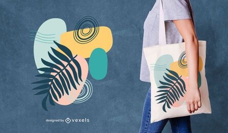 Colorful abstract tote bag design
