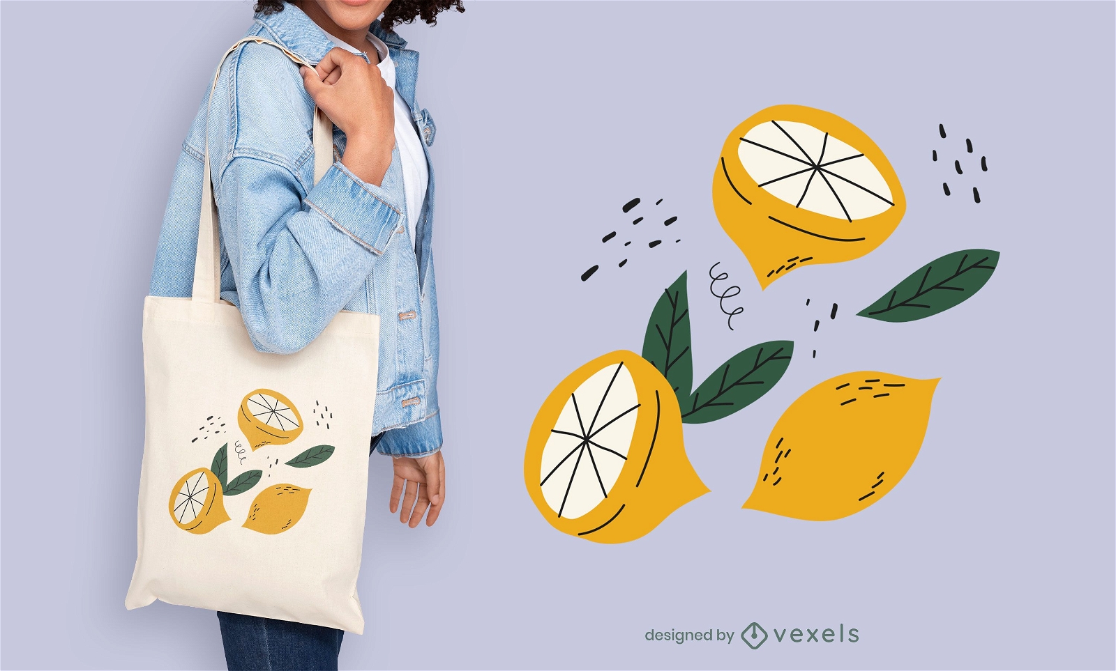 Zitronen-Einkaufstasche Design