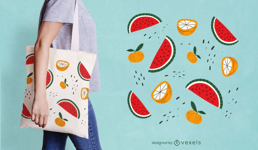 Fruit slices tote bag design Fruit slices tote bag design