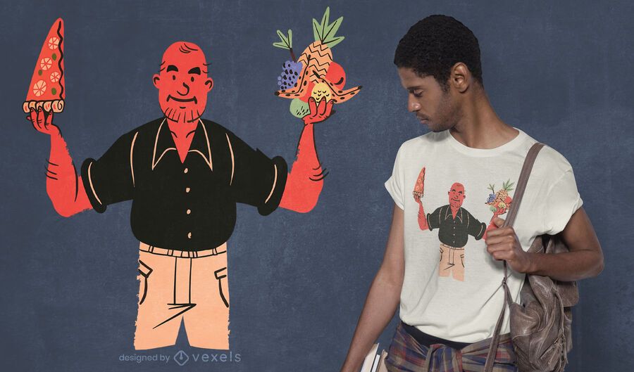 Pizza or fruit t-shirt design Pizza or fruit t-shirt design