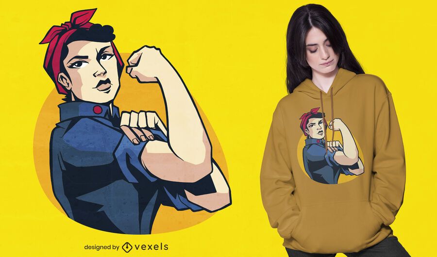 Rosie riveter t-shirt design Rosie riveter t-shirt design