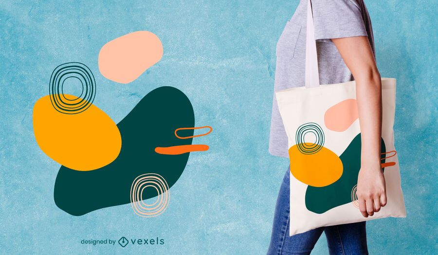 Organic abstract tote bag design Organic abstract tote bag design