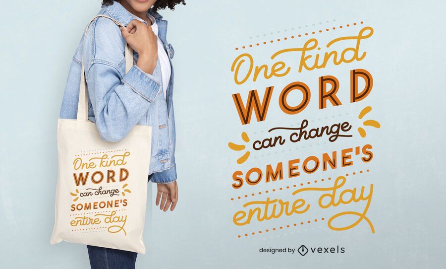 One kind word tote bag design One kind word tote bag design