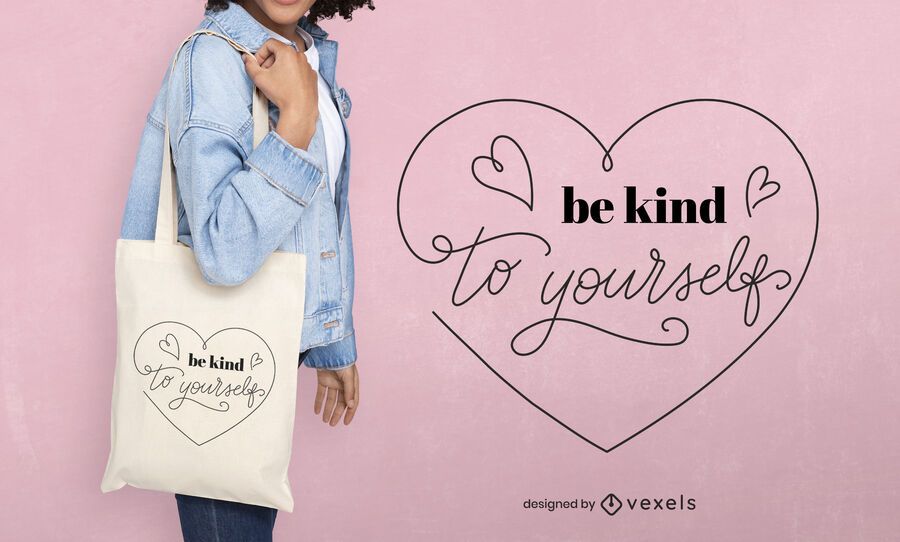 Diseño de bolso de mano amable contigo mismo Diseño de bolso de mano amable contigo mismo