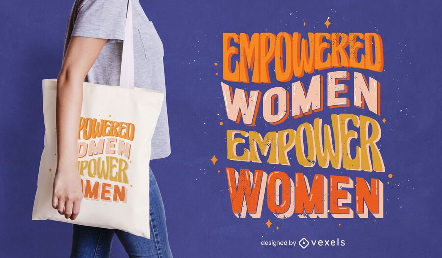 Diseño de bolso de mano de mujer empoderada Diseño de bolso de mano de mujer empoderada