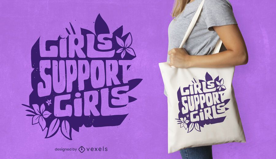 Girls support girls tote bag design Girls support girls tote bag design
