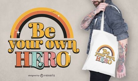 Your own hero tote bag design