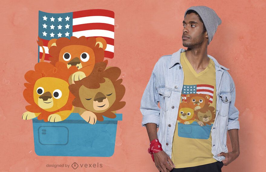 Lion cubs t-shirt design Lion cubs t-shirt design