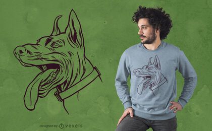 Dobermann Hund T-Shirt Design