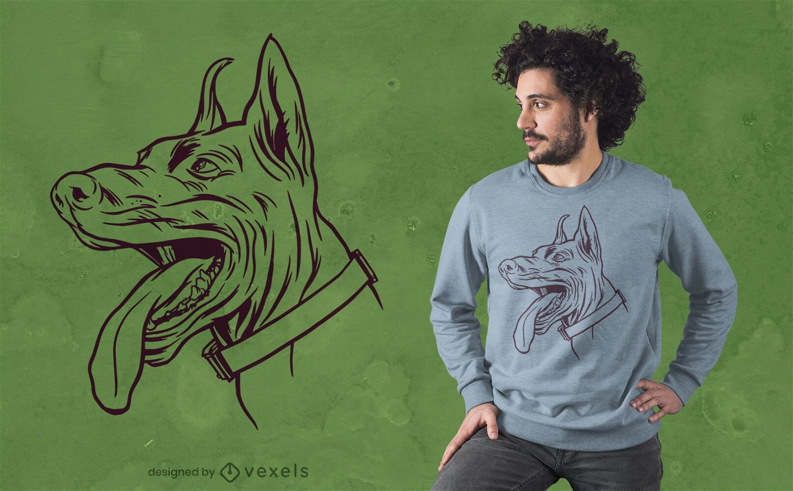 Dobermann Hund T-Shirt Design