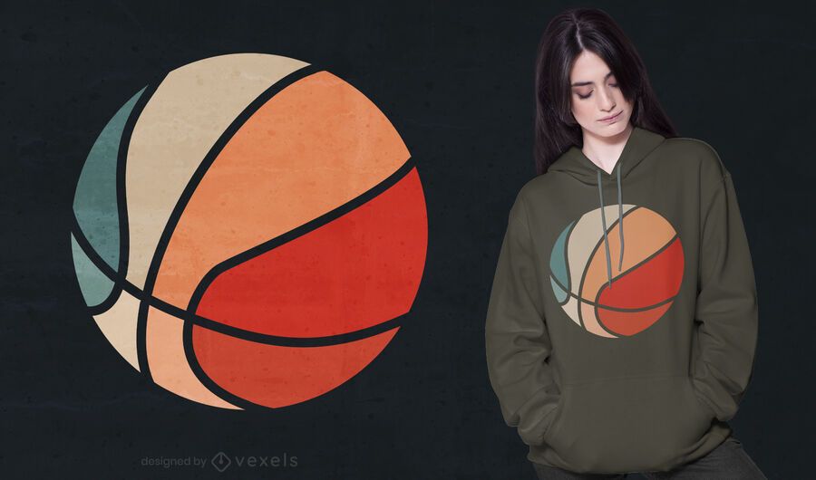 Retro sunset basketball t-shirt design Retro sunset basketball t-shirt design