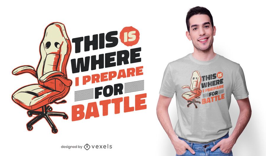 Diseño de camiseta de silla de jugador Diseño de camiseta de silla de jugador