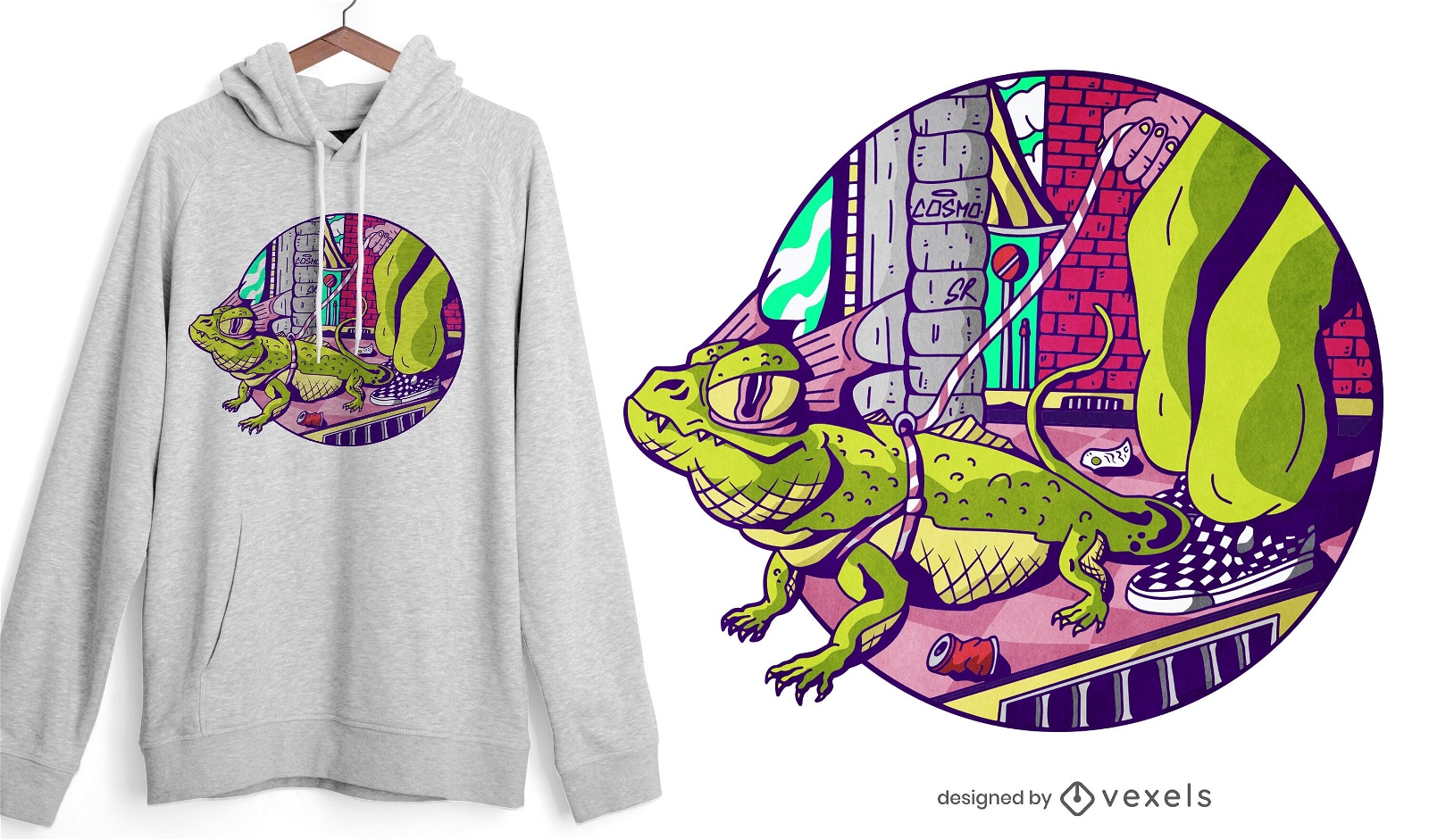 Cool lizard t-shirt design