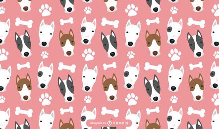 Bull terrier pattern design