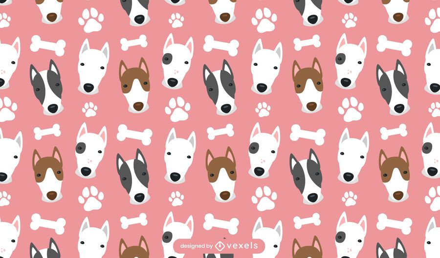 Bull terrier pattern design Bull terrier pattern design