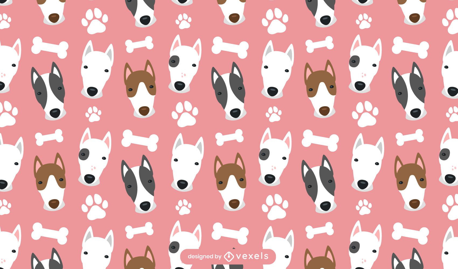 Design de padr?o de bull terrier