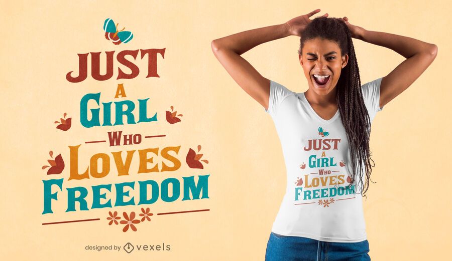 Diseño de camiseta Freedom lover quote Diseño de camiseta Freedom lover quote