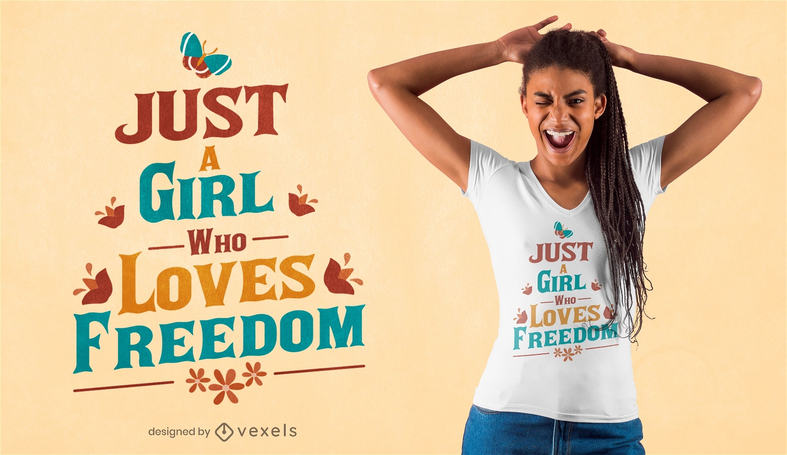 Design de t-shirt de citações do amante da liberdade