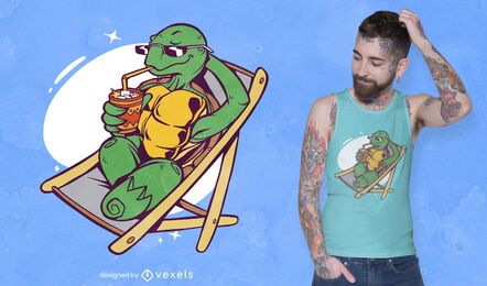 Sommerschildkröte T-Shirt Design